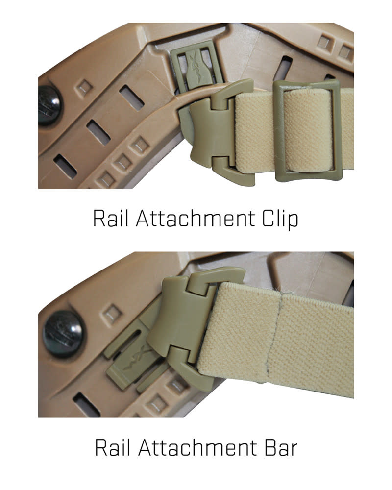 WileyX SPEAR RAS ARC Rail - Black Rail Attachement System