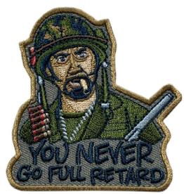 Never Go Full Humor Funny Inspired Rectangular Tactical Patch