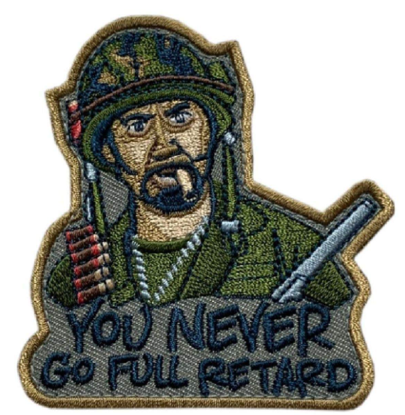 Never Go Full Humor Funny Inspired Rectangular Tactical Patch