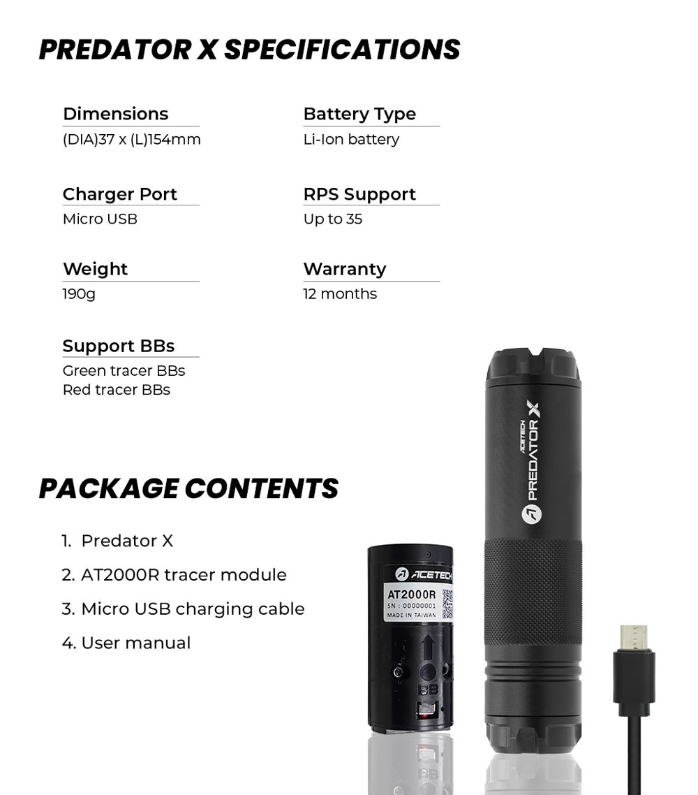 ACETECH Predator X Tracer Unit