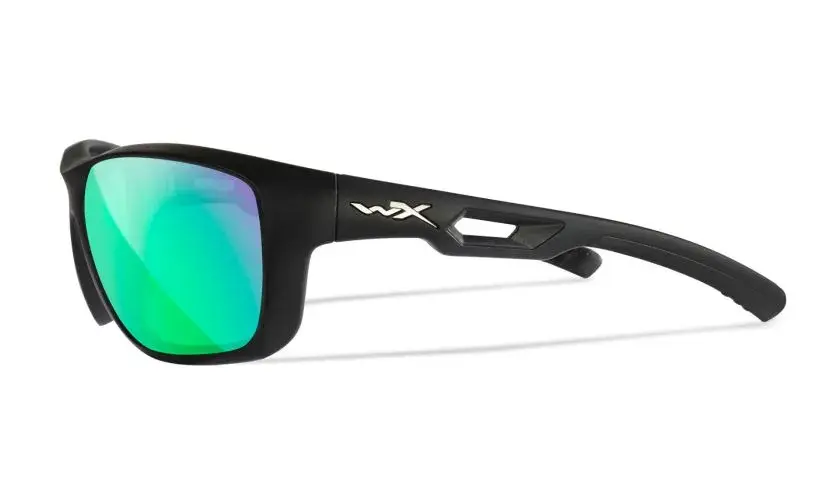 WileyX WX ASPECT Lenses: CAPTIVATE™ Polarized Green Mirror Frame: Matte Black