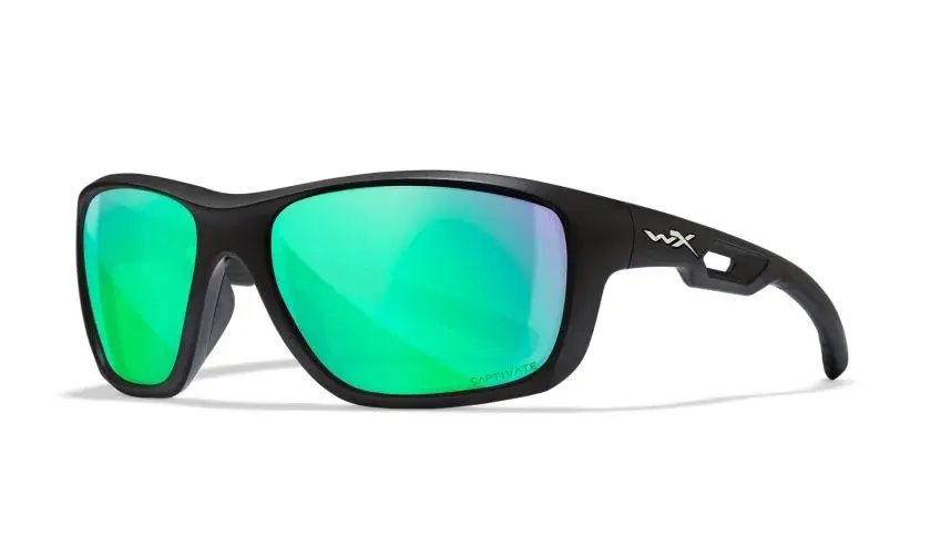 WileyX WX ASPECT Lenses: CAPTIVATE™ Polarized Green Mirror Frame: Matte Black