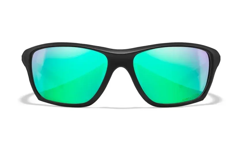 WileyX WX ASPECT Lenses: CAPTIVATE™ Polarized Green Mirror Frame: Matte Black