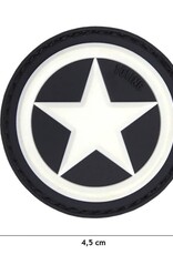 101 inc Patch 3D PVC USA star white #18061
