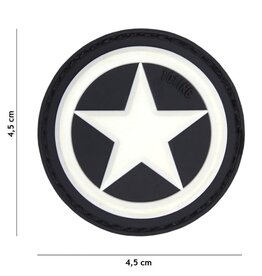 101 inc Patch 3D PVC USA star white #18061