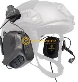 OPSMEN Earmor M32H- Mod3 -Black Tactical Hearing Protection Helmet Version