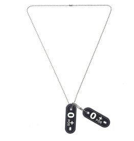 101 inc Dog Tag PVC Blood type O+ positief