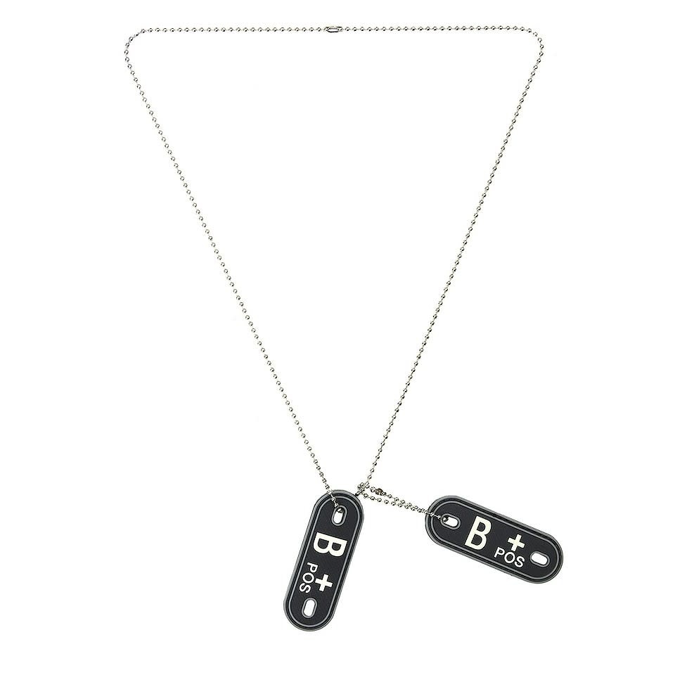 101 inc Dog Tag PVC Blood type B+ positive