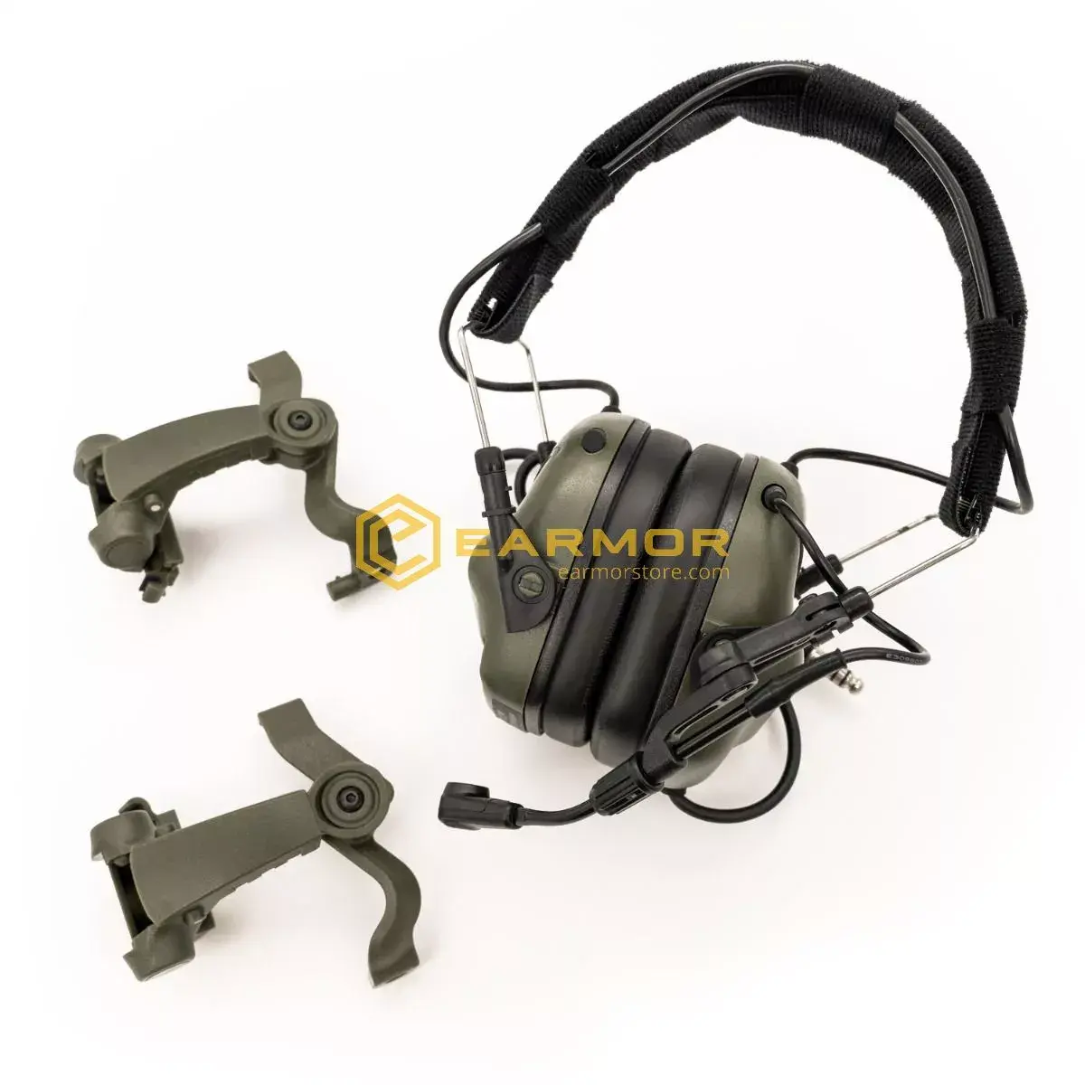 OPSMEN Earmor M32X FG Professioneller elektronischer Ohrenschützer, Laubgrün