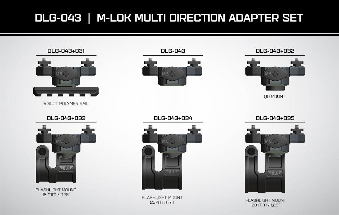 DLG Tactical MEHRRICHTUNGSADAPTER M-LOK SET DLG-043