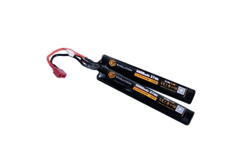 Evolution airsoft Li-Ion 7,4V 5000mAh 37Wh mit T-Stecker (2 x mm 130x20)