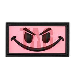 Evil Smiley Rubber Patch pink