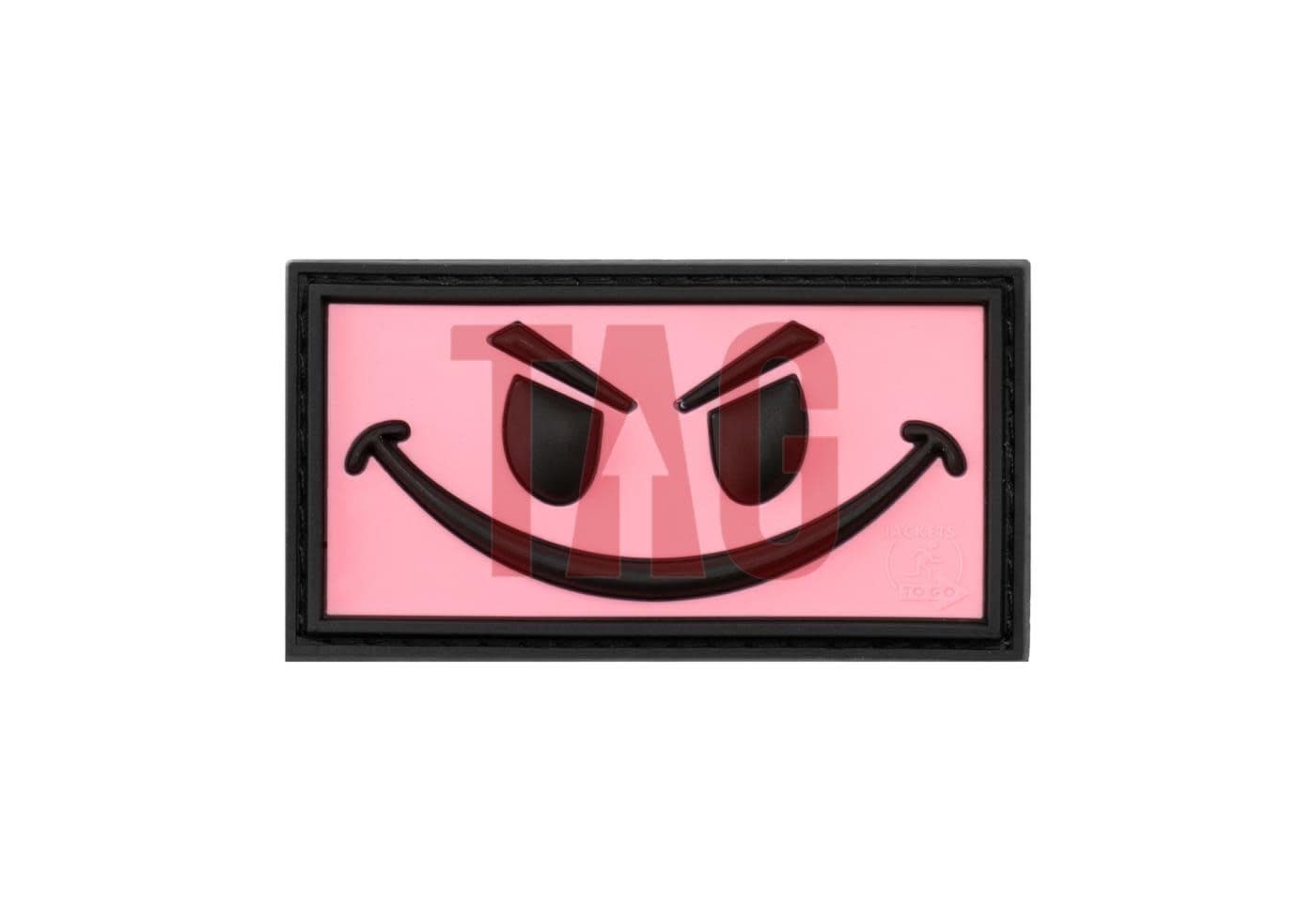 Evil Smiley Rubber Patch pink