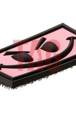 Evil Smiley Rubber Patch pink