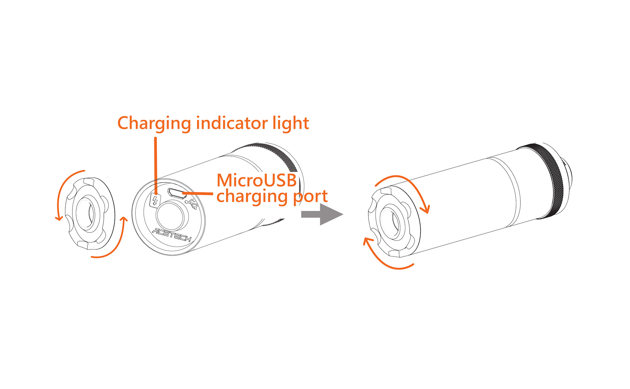 ACETECH Acetech Lighter BT Mock (Black) concave
