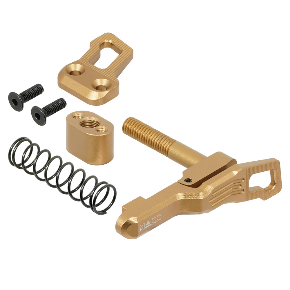 MAXX CNC Aluminum Advanced Magazine Release (Style B) (Dark Earth) (For MTW M4)