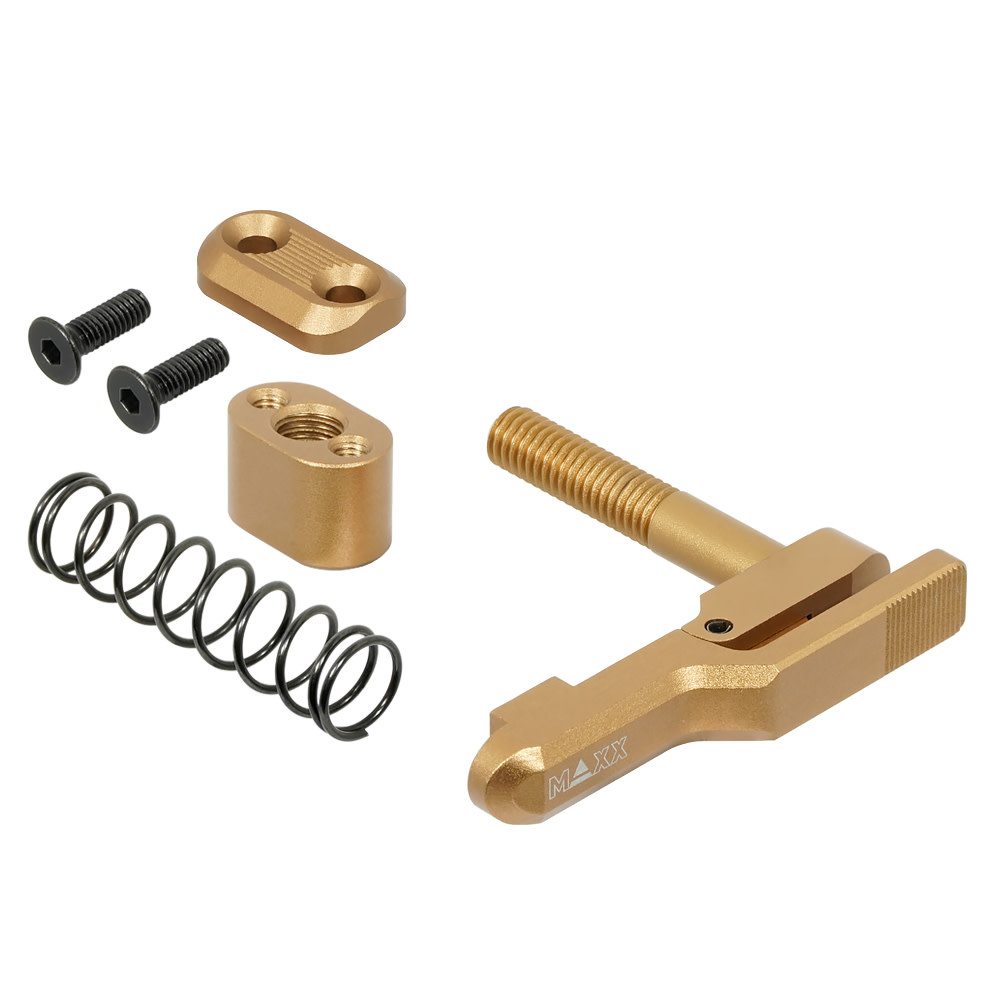 MAXX CNC Aluminum Advanced Magazine Release (Style C) (Dark Earth) (For MTW M4)
