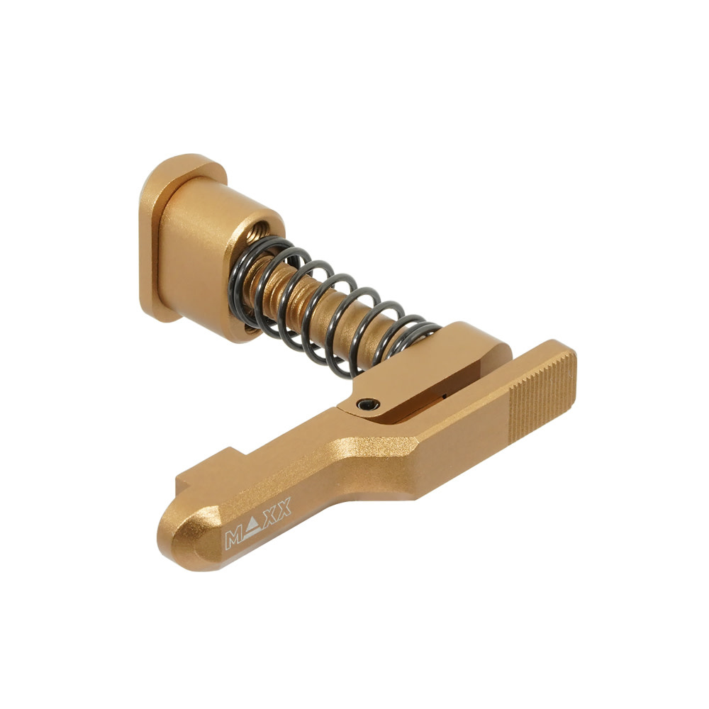 MAXX CNC Aluminum Advanced Magazine Release (Style C) (Dark Earth) (For MTW M4)