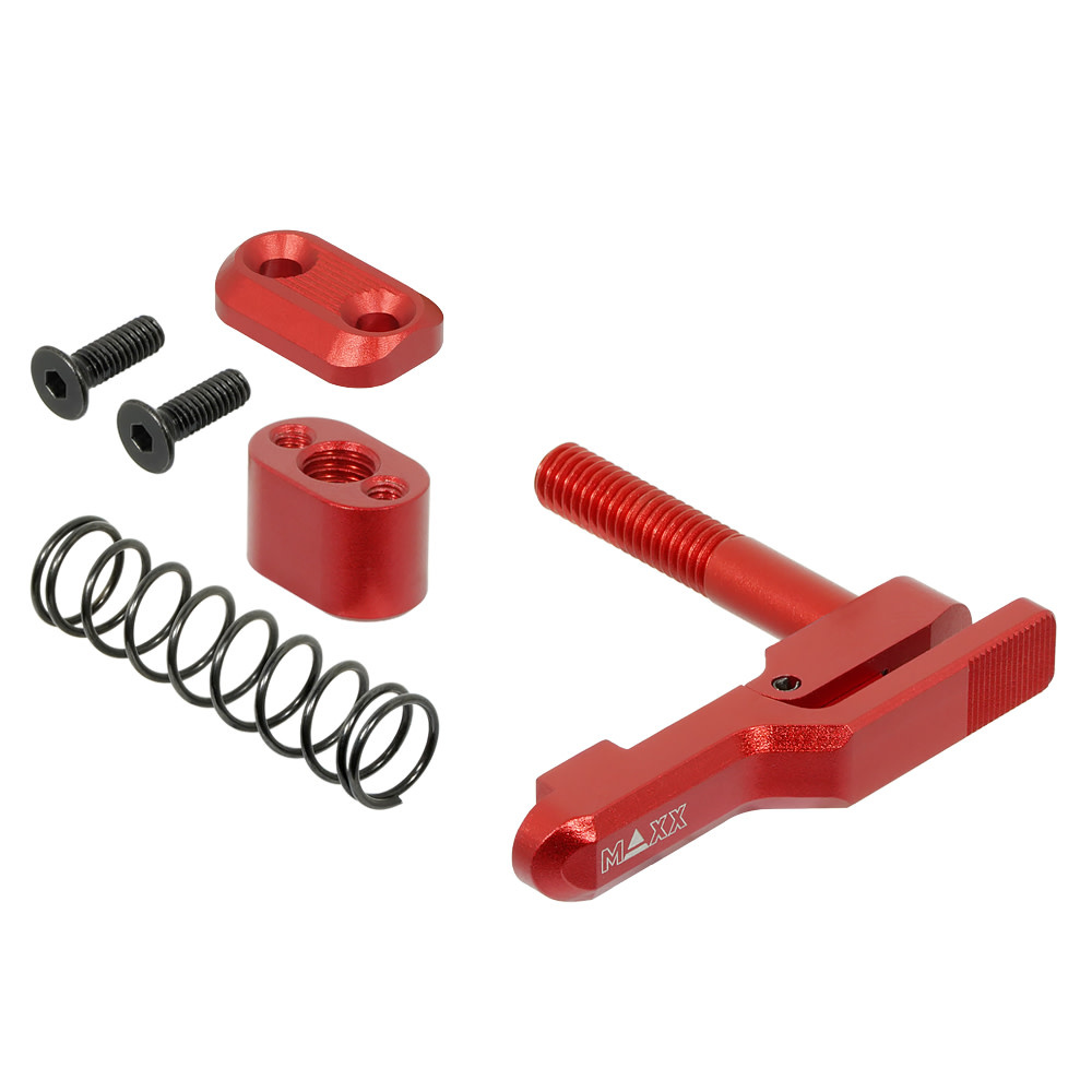 MAXX MAXX CNC Aluminum Advanced Magazine Release (Style C) (Red) (For MTW M4)