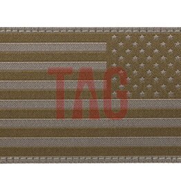 Claw Gear USA-Flaggenaufnäher, umgekehrt, Ral7013