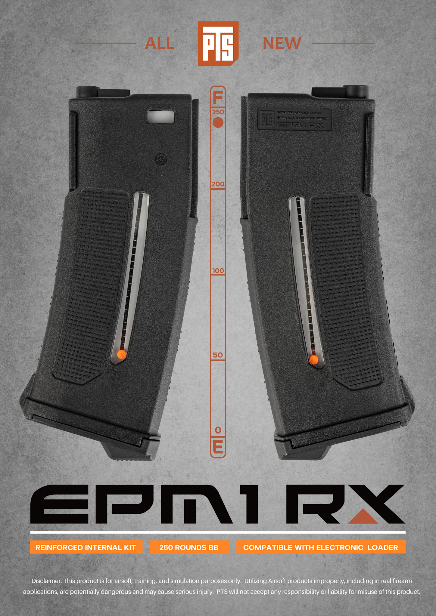 PTS EP Series - Enhanced Polymer Magazine 1-RX (EPM1-RX) for AEG