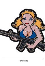 Patch 3D PVC Tactical girl blonde hair #6118