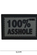101 inc Patch 3D PVC 100% asshole grey/black letters #14075
