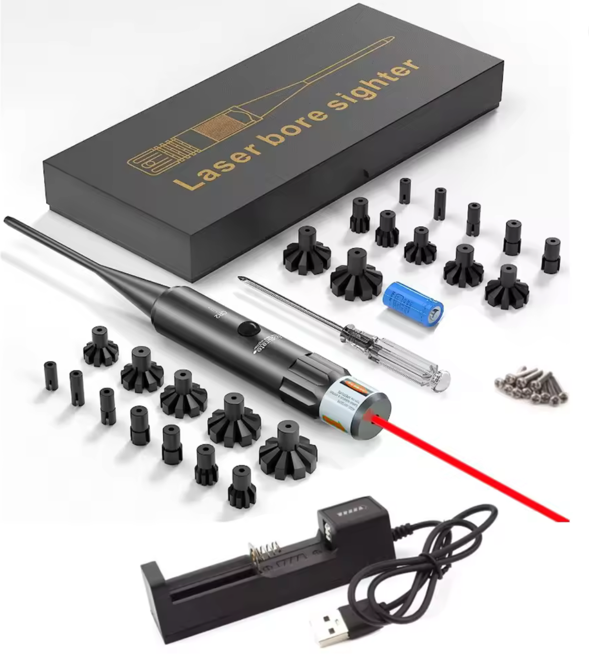 TAG-GEAR Laser Bore Sight Collimator incl accu en lader