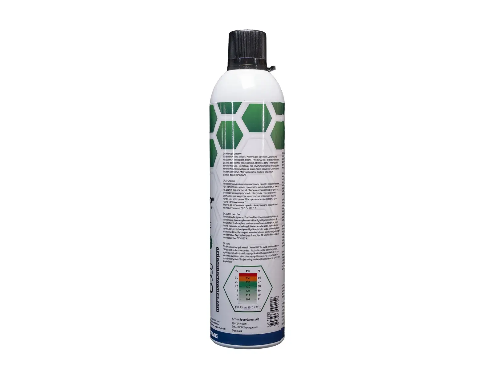 ASG ULTRAIR Power Propellent Gas with Silicone, 570 ml Green