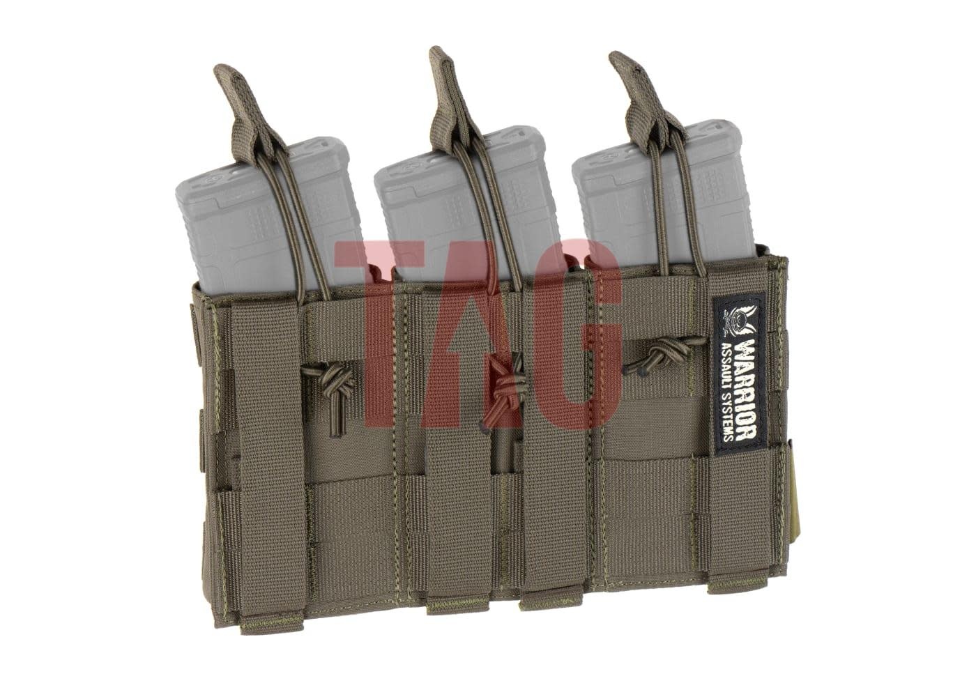Warrior Assault Systeem Triple Open Mag Pouch M4 5.56 mm Ranger Green