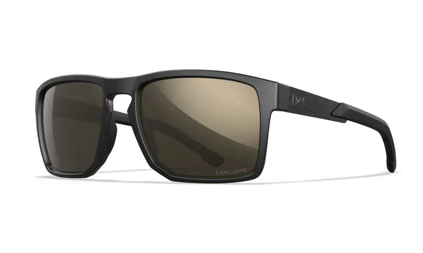 WileyX WX APEX Lenses: CAPTIVATE™ Polarized Tungsten Mirror Frame: Matte Black