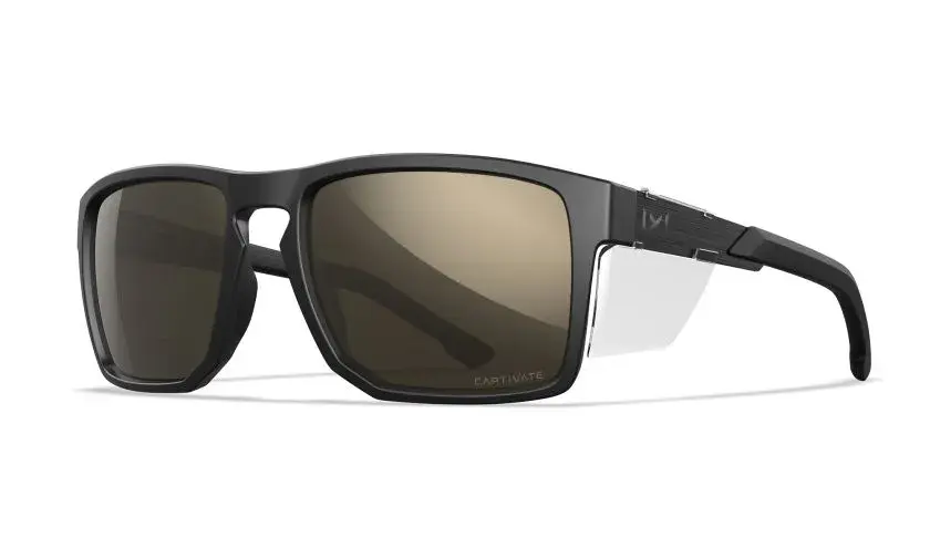 WileyX WX APEX Lenses: CAPTIVATE™ Polarized Tungsten Mirror Frame: Matte Black