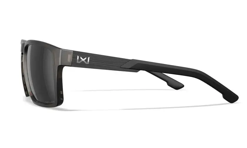 WileyX WX APEX Lenses: CAPTIVATE™ Polarized Black Mirror Frame: Matte Tortoise Brown