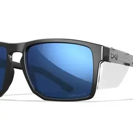 WileyX WX APEX-Gläser: CAPTIVATE™ Polarisierter blauer Spiegelrahmen: Schwarz glänzend