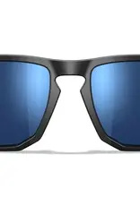 WileyX WX APEX-Gläser: CAPTIVATE™ Polarisierter blauer Spiegelrahmen: Schwarz glänzend