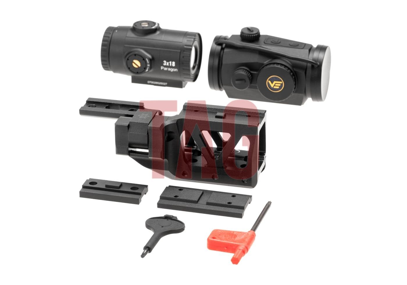 Vector Optics Scrapper 1x25 RDS mit Paragon 3x Vergrößerungsglas und einteiliger Montage