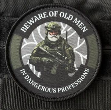 TAG-SHOP ® Camaleon Copy of Beware of old men patch blue