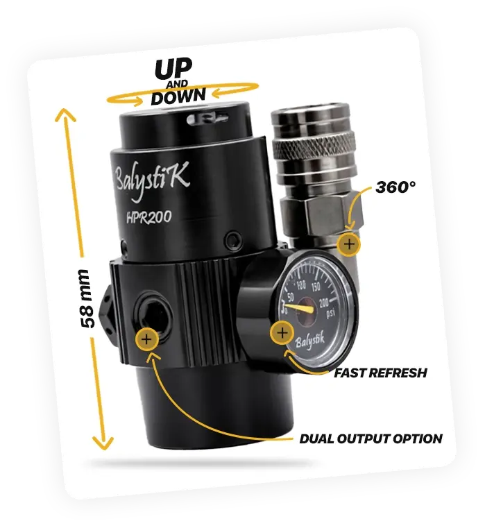 Balystik HPR200 HPA regulator US - Black Ops