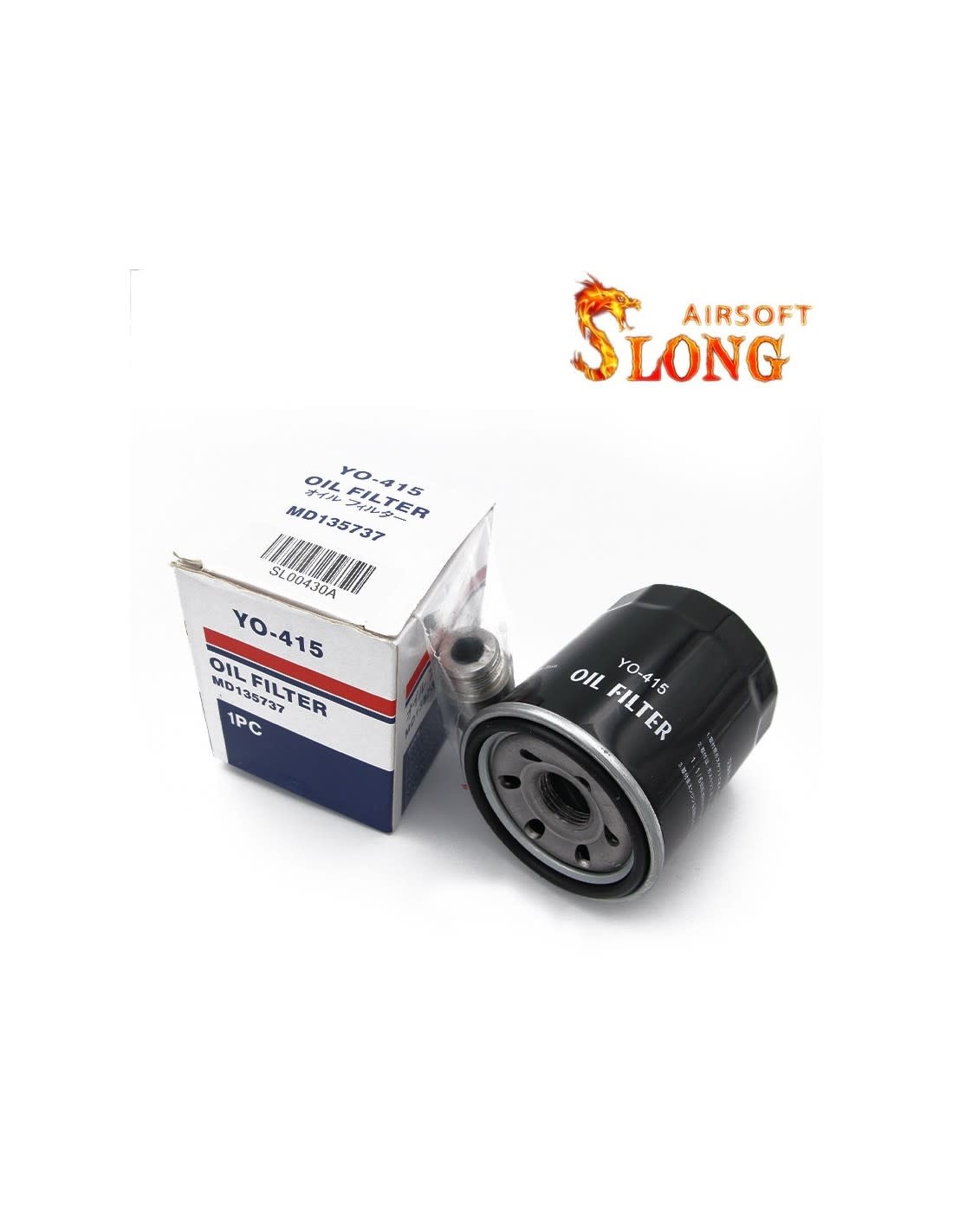 slong AIRSOFT Silencier oil filter style A - Bright black