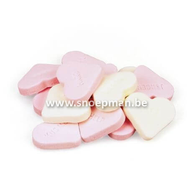 Grote harten snoep roze wit van hofleverancier Fortuin - Copy