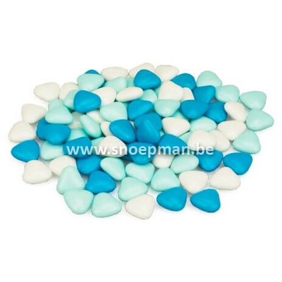 Chocolade Dragees hartjes blauw-wit bestellen?