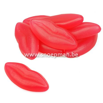 Heerlijke gelatinevrije rode lippen snoep kopen online bij snoepman.be