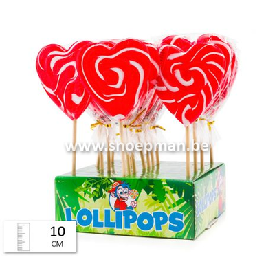 Felko Lolly Heart Spiral Red-White 80 gr.