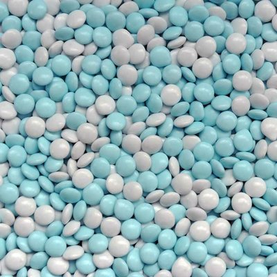 Mini Chocolade Dragees blauw-wit online kopen?