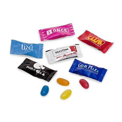 Jelly beans in reclame flowpack 1,5gr