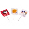 Middelgrote platte lolly's 8,5 gr met naam of logo bedrukt