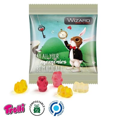 Bedrukte give away snoepzakjes - gummibeerjtes 10 gr.