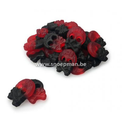 Licorice Mini Skulls Raspberry van Bubs 4 kg