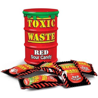 Toxic Waste Drum Red Sour Candy