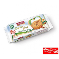 Suikervrije koeken - hazelnoot ringen - 200 gram